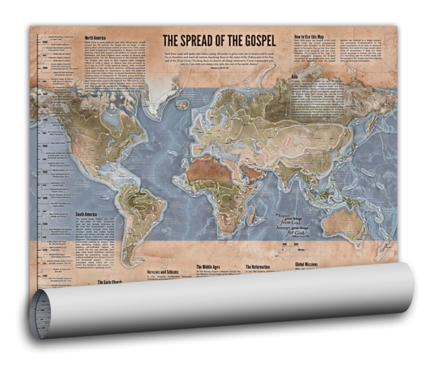 The Spread of the Gospel Map Victoria's Library